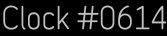Clock Catalog Number