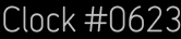 Clock Catalog Number