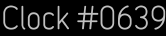 Clock Catalog Number