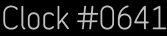 Clock Catalog Number