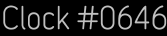 Clock Catalog Number