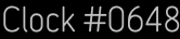 Clock Catalog Number