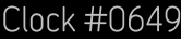 Clock Catalog Number