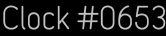 Clock Catalog Number