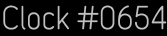 Clock Catalog Number