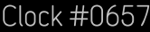 Clock Catalog Number