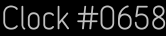 Clock Catalog Number