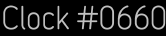 Clock Catalog Number