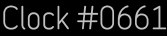 Clock Catalog Number