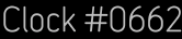 Clock Catalog Number