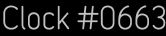 Clock Catalog Number