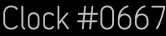 Clock Catalog Number