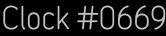 Clock Catalog Number