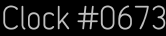 Clock Catalog Number