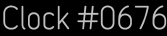 Clock Catalog Number