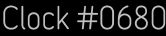Clock Catalog Number