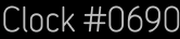 Clock Catalog Number