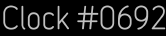 Clock Catalog Number