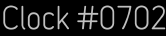 Clock Catalog Number