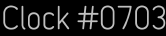 Clock Catalog Number