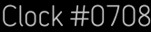 Clock Catalog Number