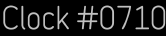 Clock Catalog Number