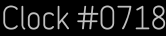Clock Catalog Number