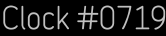 Clock Catalog Number