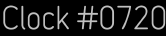 Clock Catalog Number