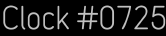 Clock Catalog Number
