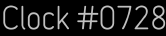 Clock Catalog Number