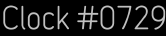 Clock Catalog Number