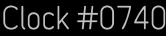 Clock Catalog Number
