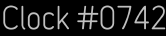Clock Catalog Number