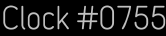 Clock Catalog Number