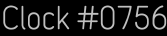 Clock Catalog Number
