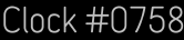 Clock Catalog Number