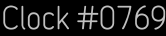 Clock Catalog Number