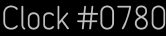 Clock Catalog Number