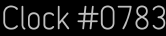 Clock Catalog Number
