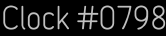 Clock Catalog Number