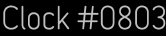 Clock Catalog Number