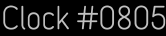 Clock Catalog Number