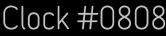 Clock Catalog Number