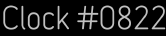 Clock Catalog Number