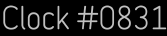 Clock Catalog Number