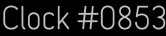 Clock Catalog Number