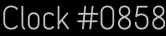 Clock Catalog Number