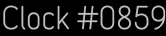 Clock Catalog Number
