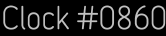 Clock Catalog Number